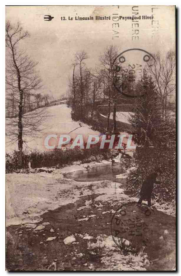 Limousin CPA Paysage en hiver