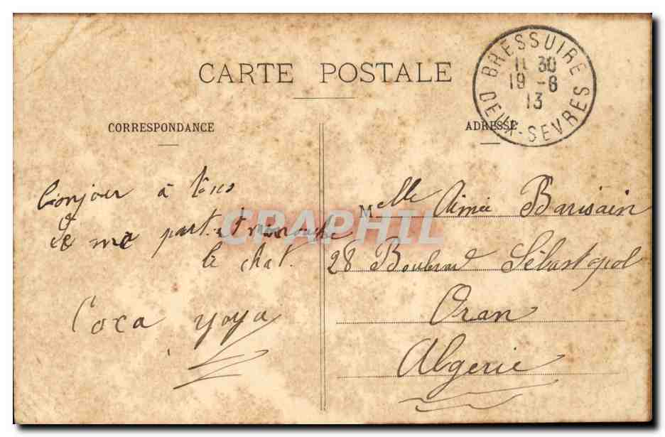 Narbonne CPA Passerelle des barques Lavandieres — Rückseite
