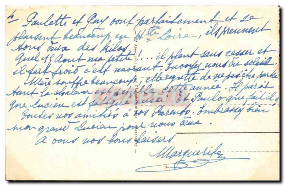 Vittel CPA la galerie du casino Un coin du parc — Verso