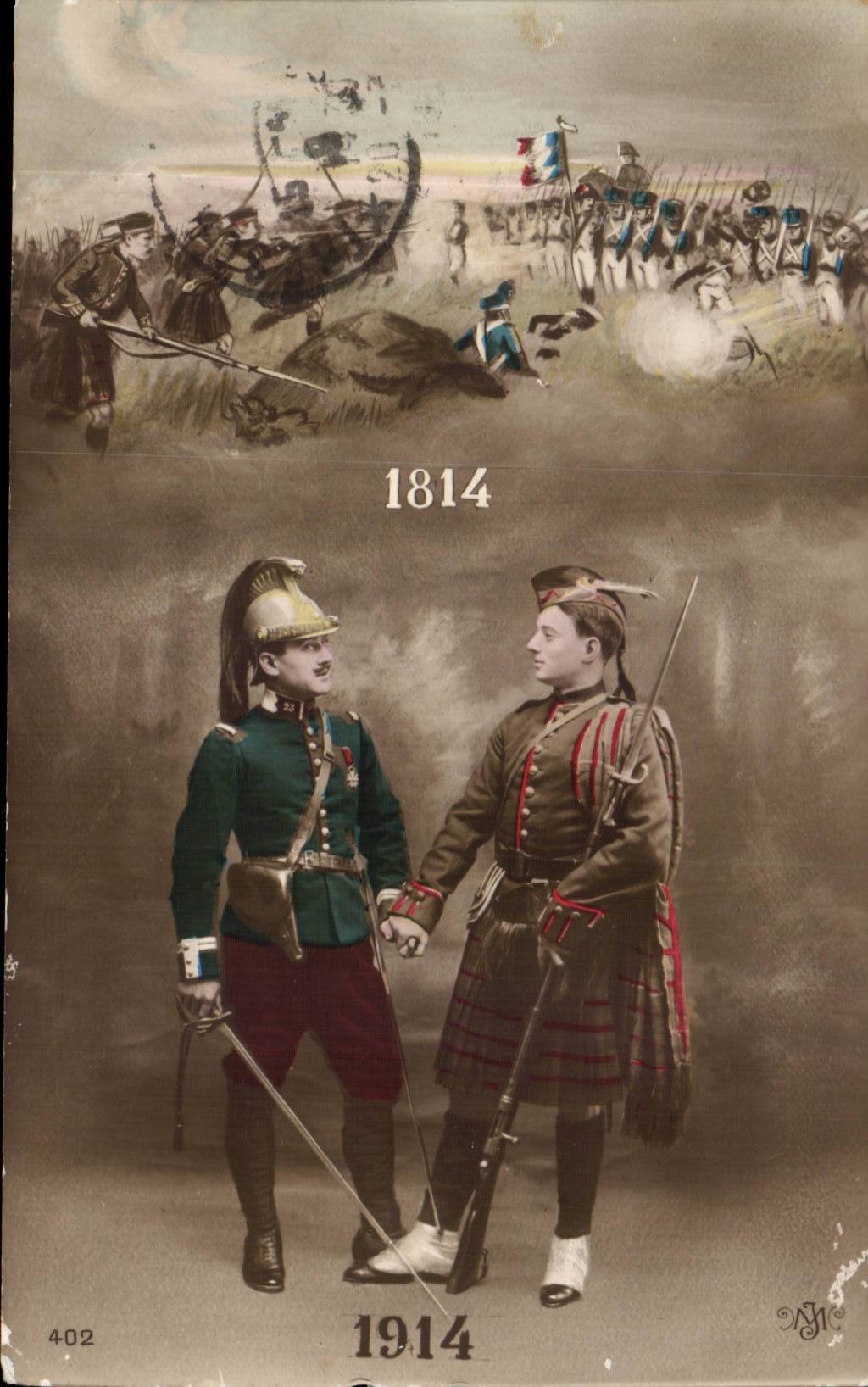 CPA Militaria 1814 1914 France Ecosse Scotland 