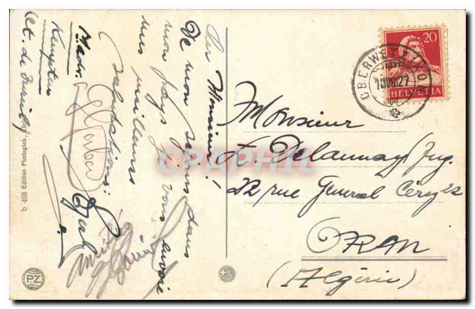 Zurich und die Alpen — Édition Photographe b-468 — Verso