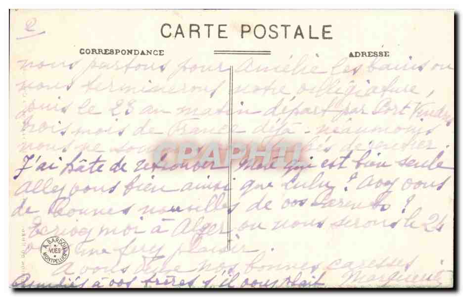 Montpellier CPA la cathedrale et faculte de medecine — Rückseite