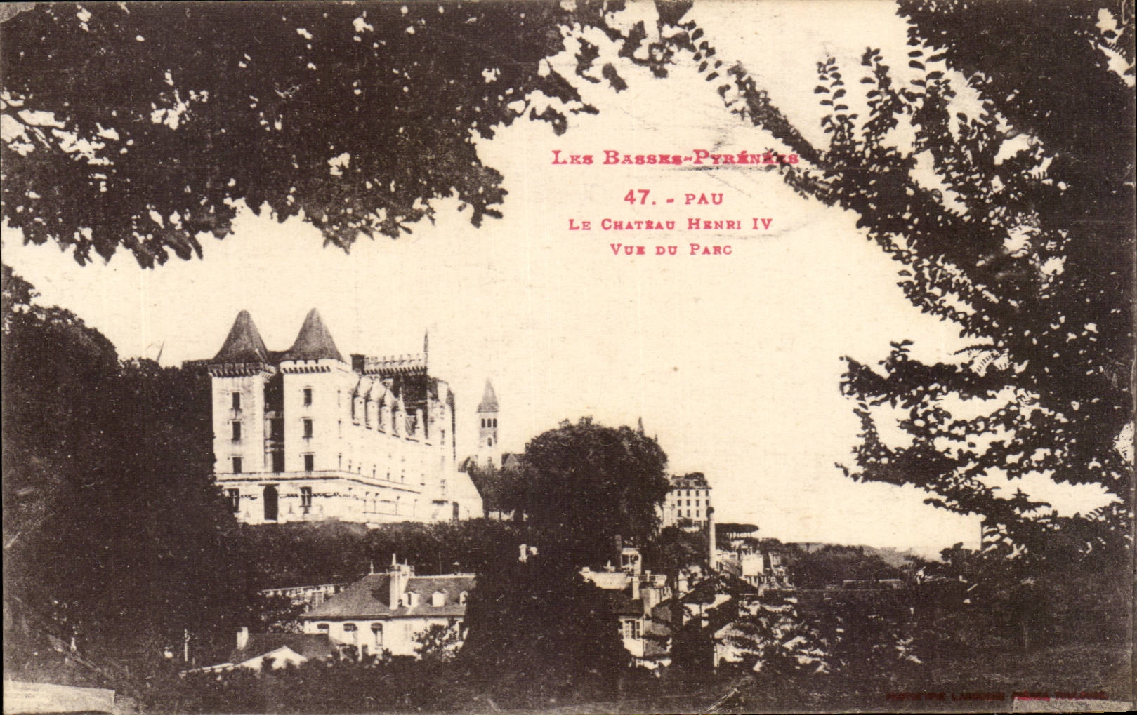 Pau - Schloss Henri IV - Ansicht des Parks