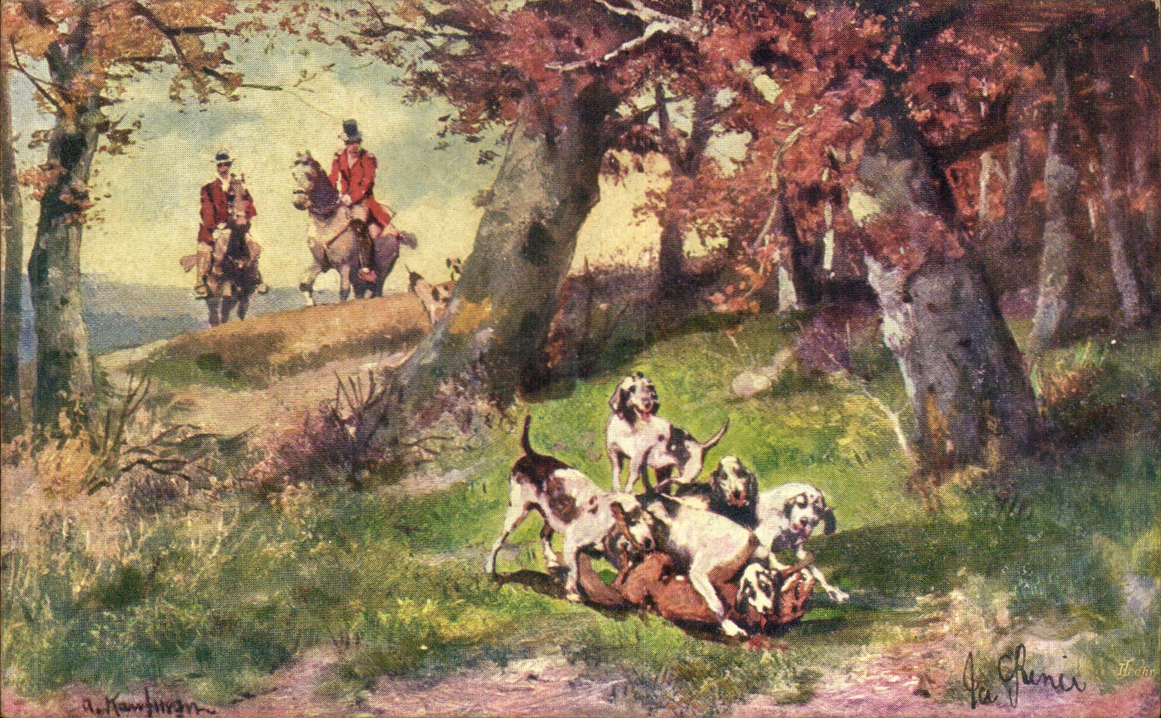 Chasse à courre — Automne — A. Kaunthran, éditeur B.K.W.I. 764-2