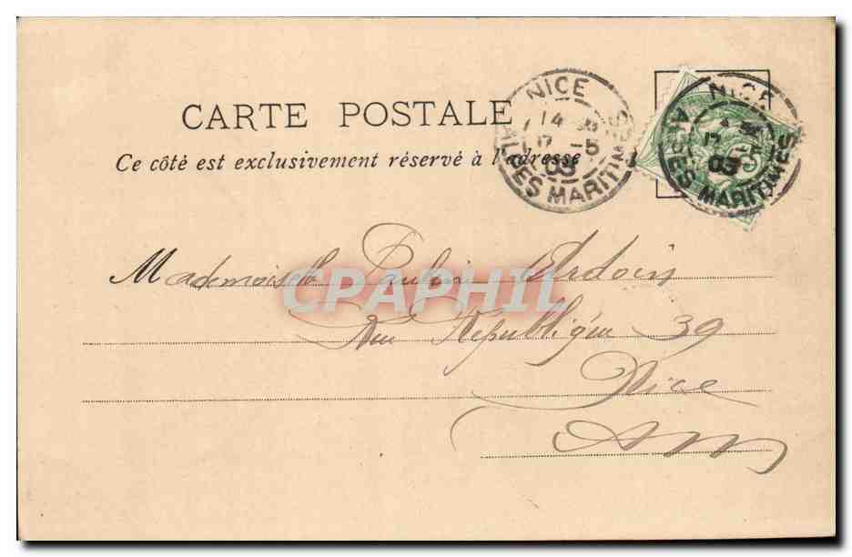 CPA Fantaisie Coiffures Henri III — Verso