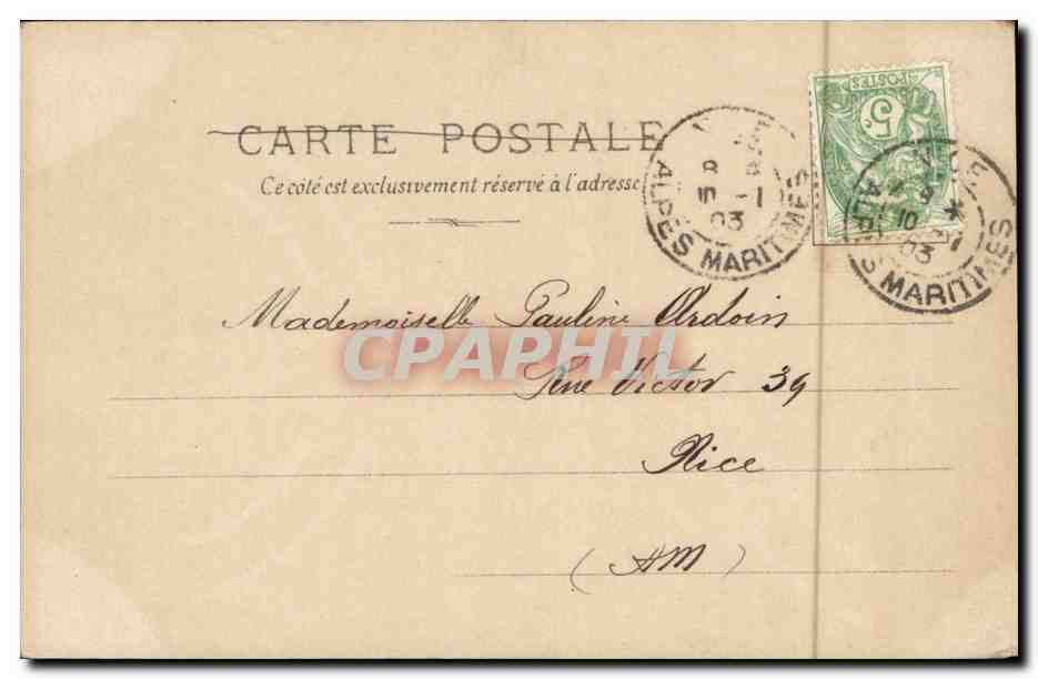 CPA Fantaisie Femme  — Rückseite