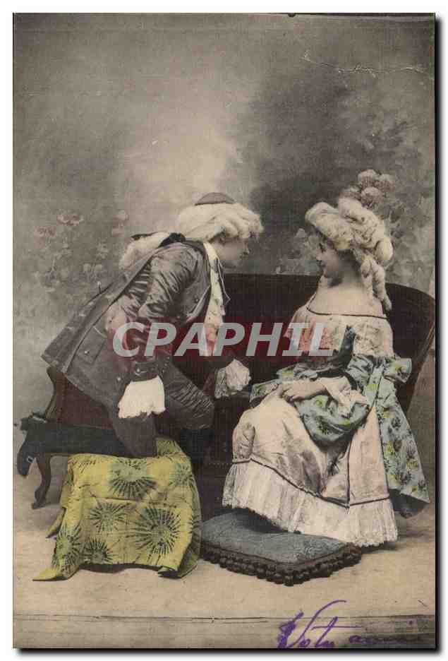 CPA Fantaisie Femme et gentilhomme Enfants