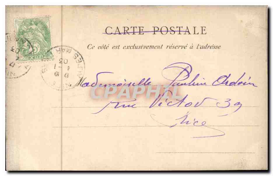 CPA Fantaisie Femme et gentilhomme Enfants — Rückseite