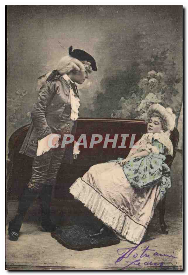CPA Fantaisie Femme et gentilhomme Enfants