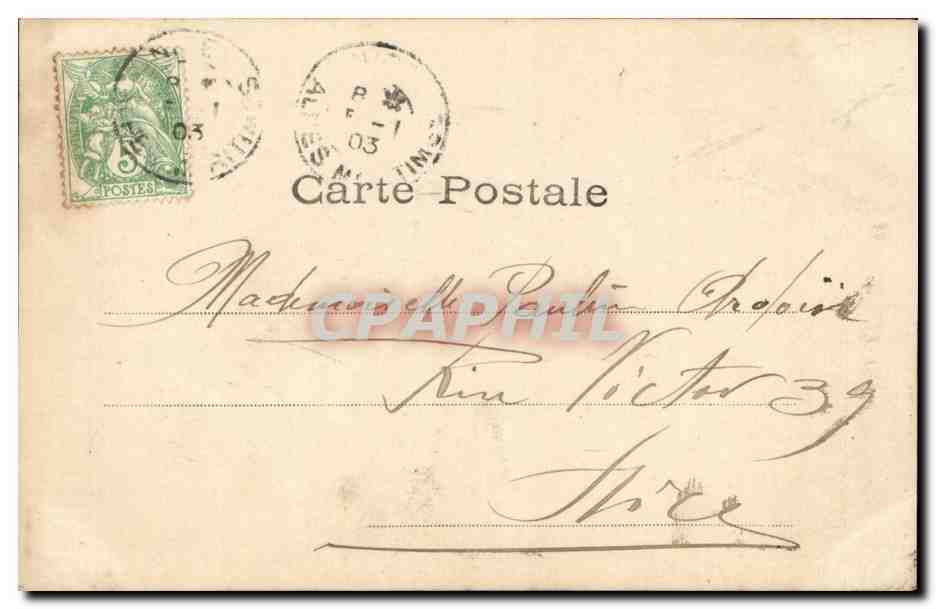 CPA Fantaisie Enfants Idylle et Trianon Costume — Rückseite