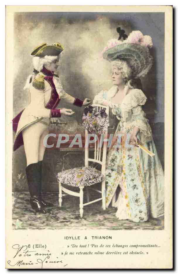 CPA Fantaisie Enfants Idylle et Trianon Costume