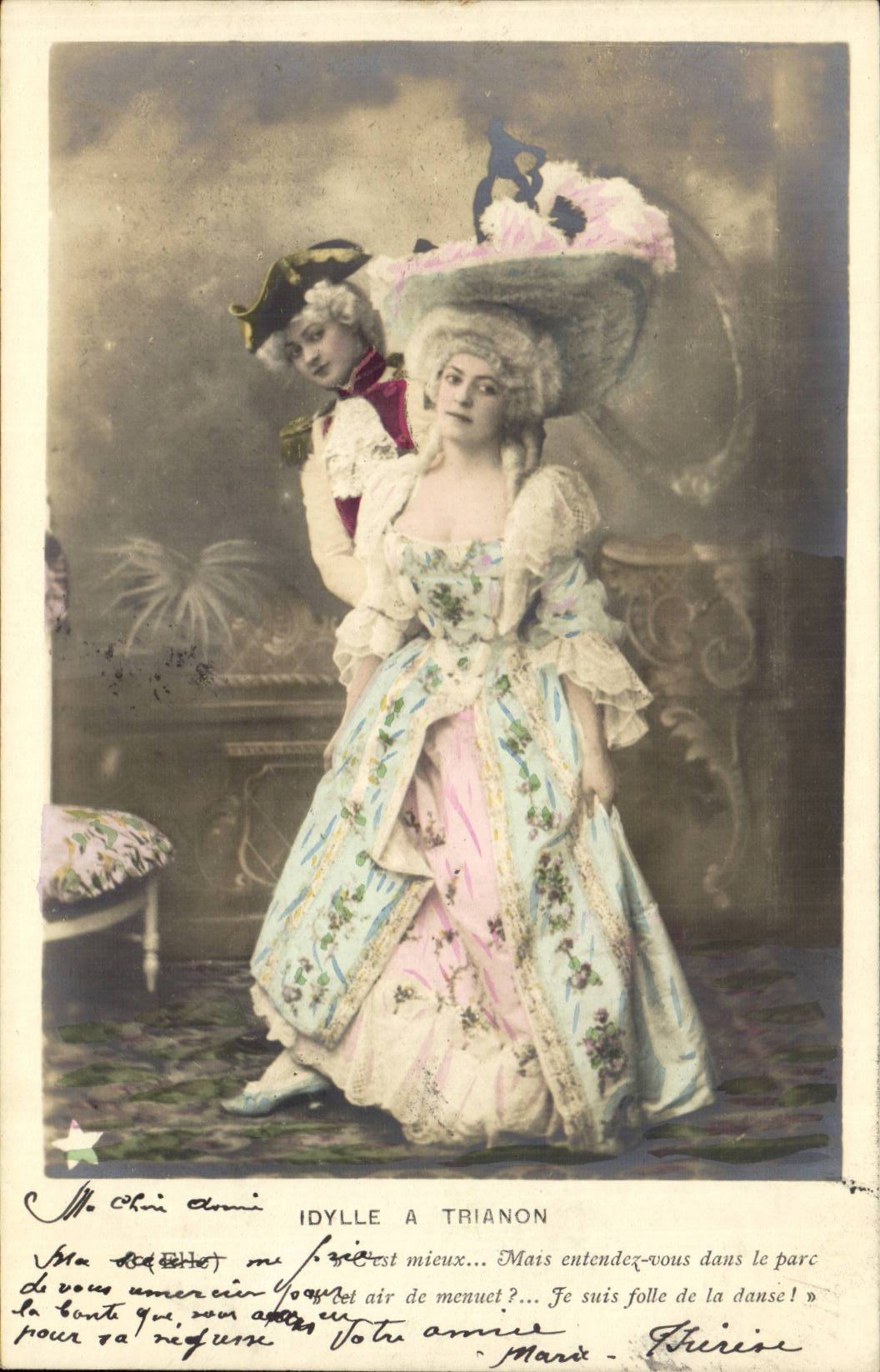 Idylle à Trianon — scène de danse — éditeur non identifié
