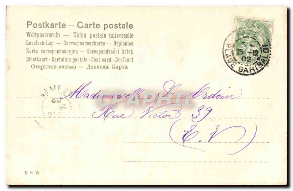 CPA Fantaisie Enfants et parapluie — Verso