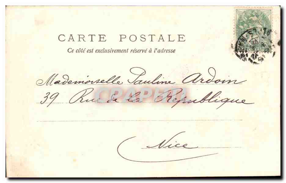 Mujer en retrato — tarjeta postal de felicitaciones — editor no visible — Reverso