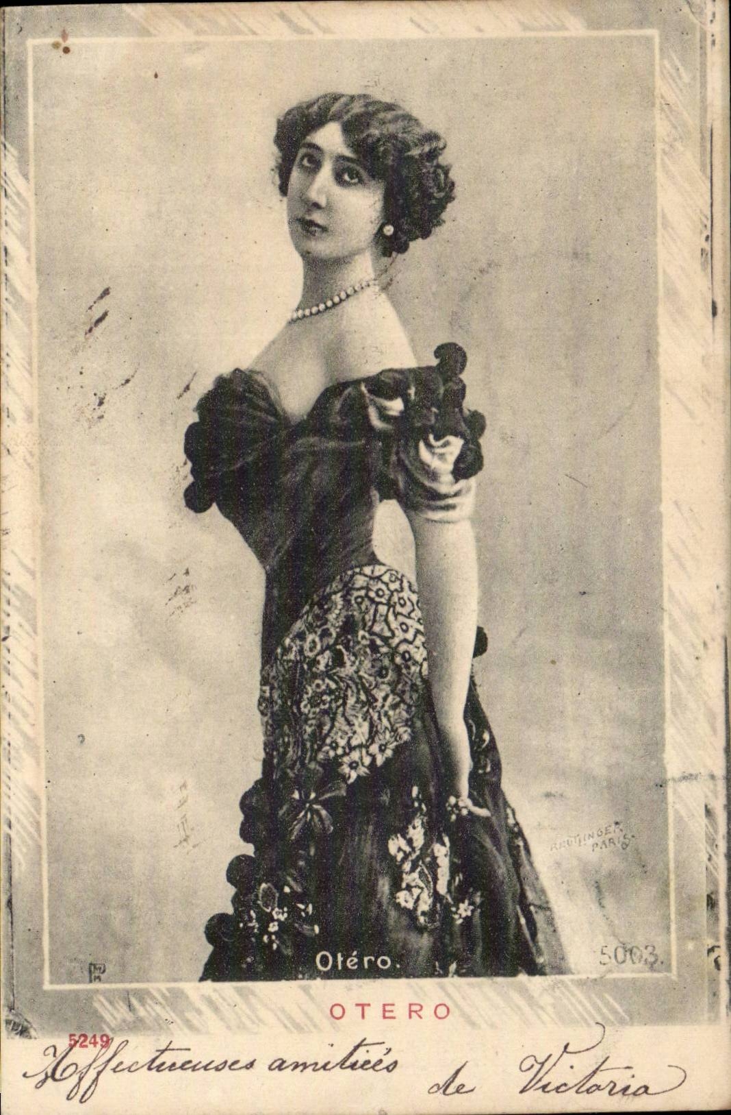 Victoria Otero — Portrait de la chanteuse — éditeur RODINSET, Paris, n° 5003