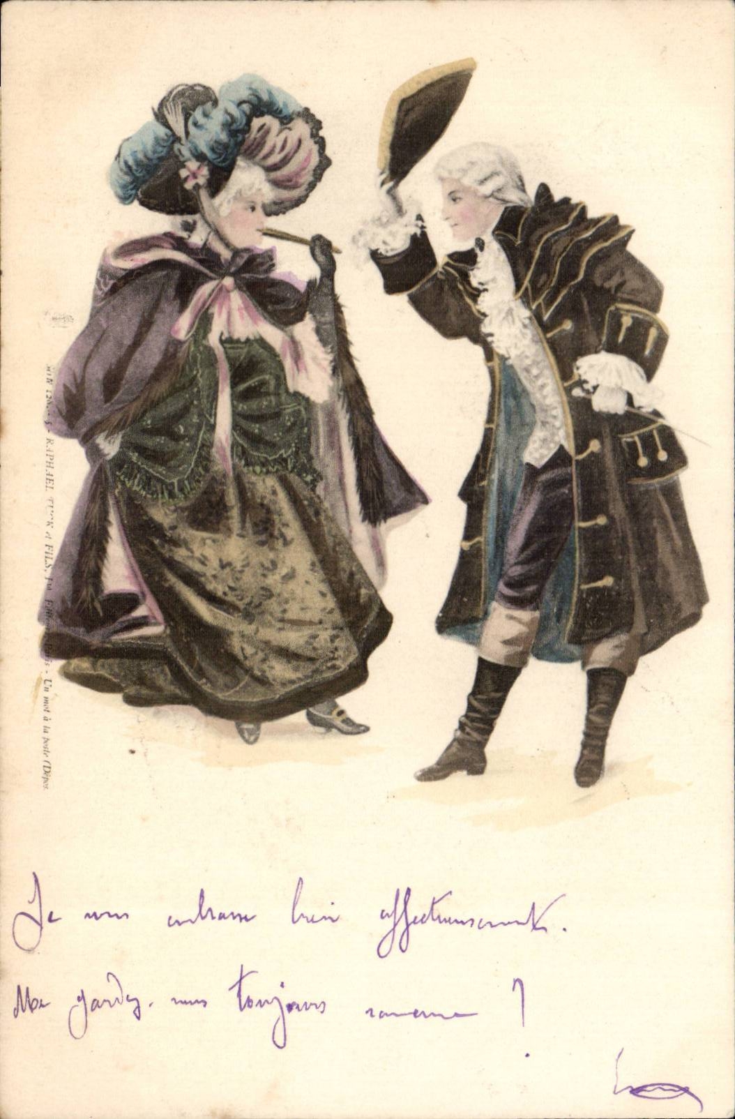 Scène de cour à la mode Louis XV — éditeur KATHIELE, n° 18