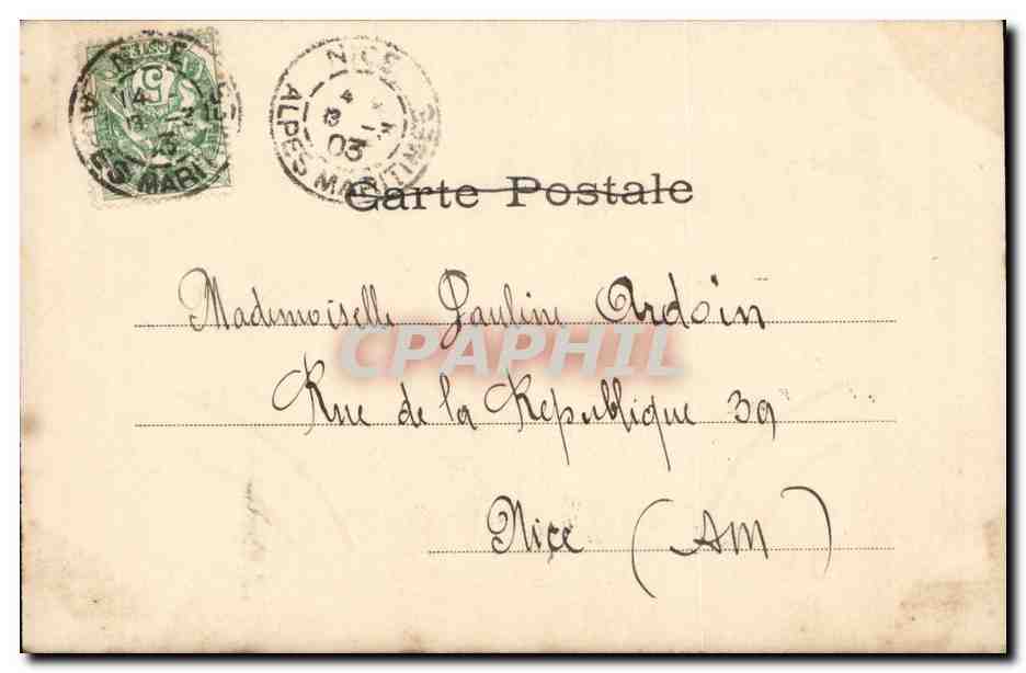 Jeune femme élégante lisant un journal — Idylle Parisienne, scène III — Cliché Walery — Achterkant