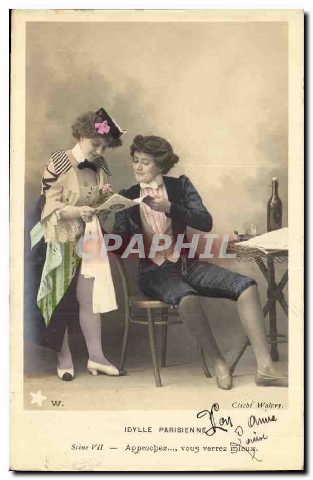 Idylle Parisienne — Scène VII — Approchez..., vous verrez mieux — Cliché Watery