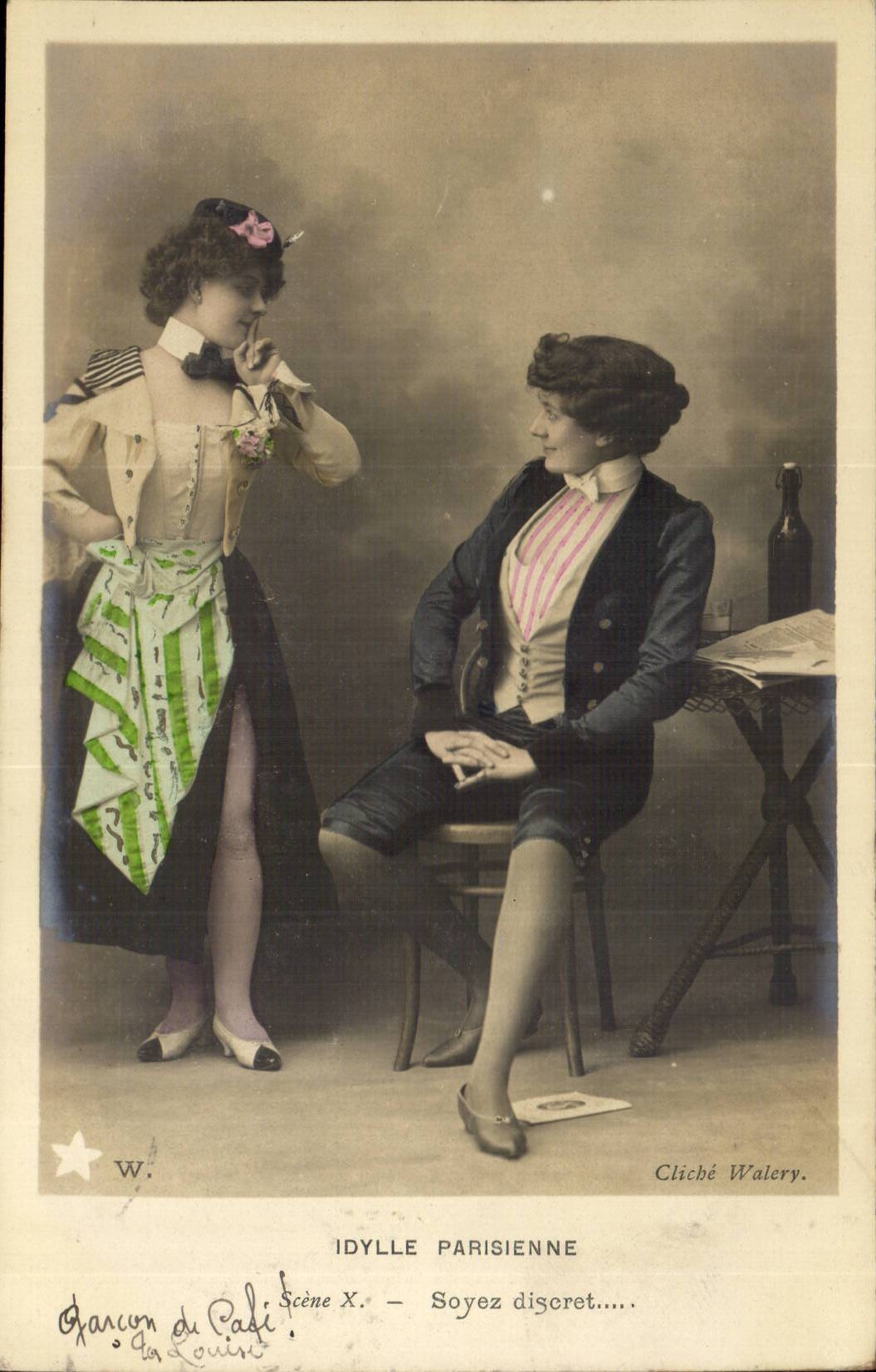 Pariser Idylle — Scene X. — Wees discreet..... — Cliché Walery