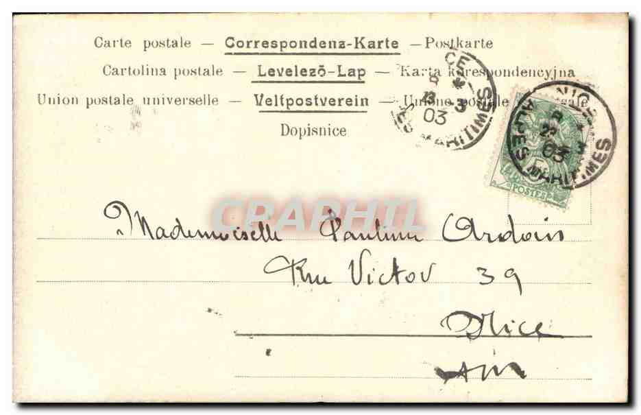 CPA Fantaisie Femme — Rückseite