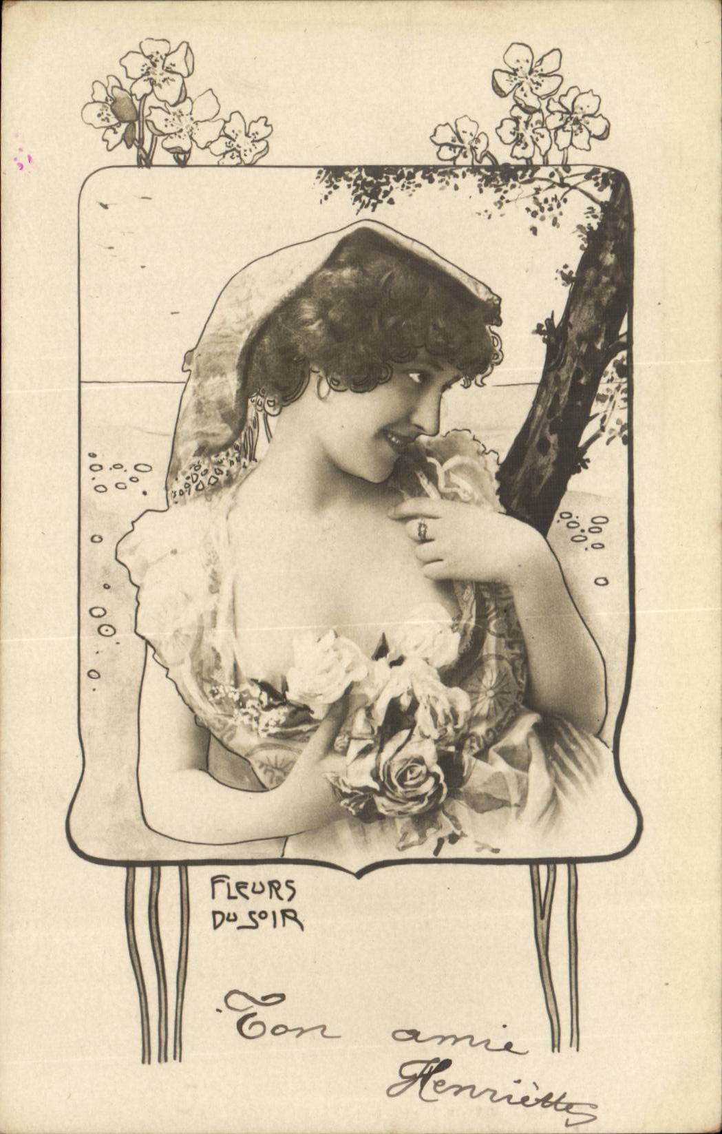 Flores de la Tarde — Henriette — Editor Henriette, número de serie no visible