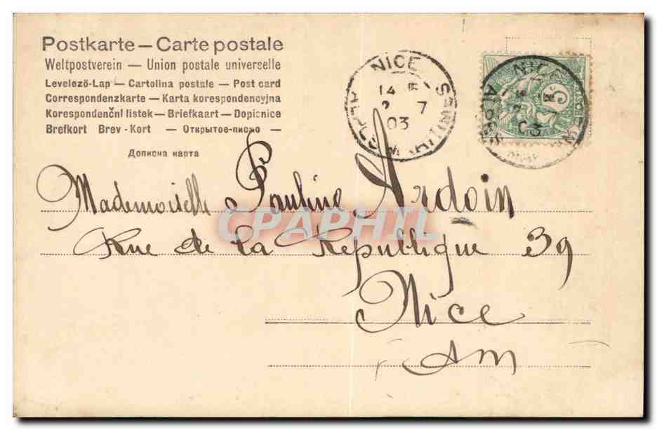 CPA Fantaisie Femme  — Verso
