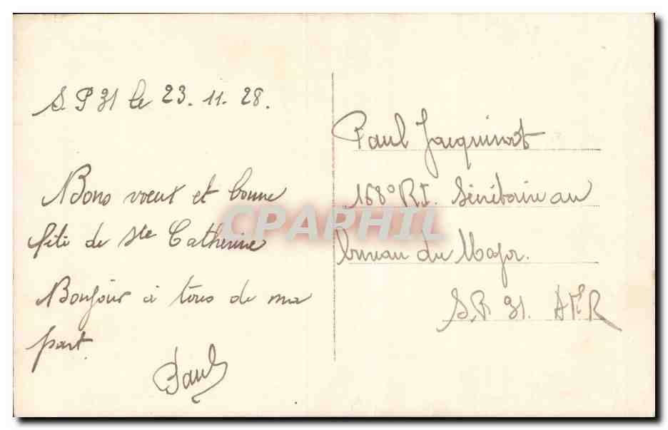 Fête de Sainte Catherine — SAPI 2575 — Verso