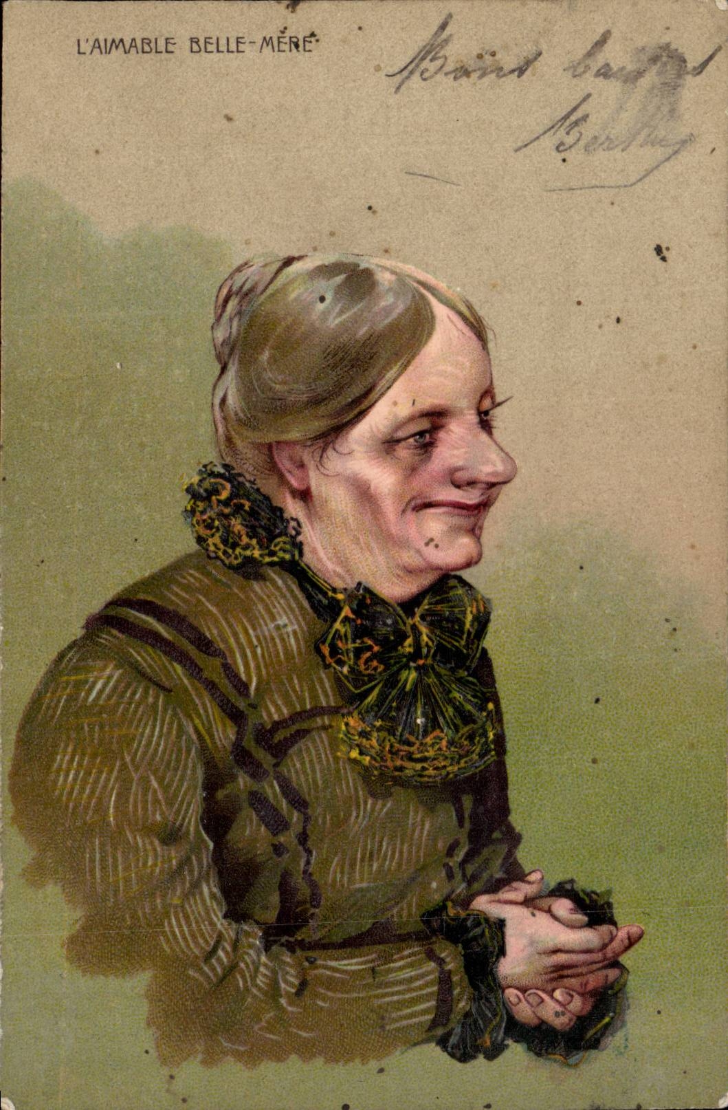 L'AIMABLE BELLE-MÈRE — caricature humoristique — série B-364
