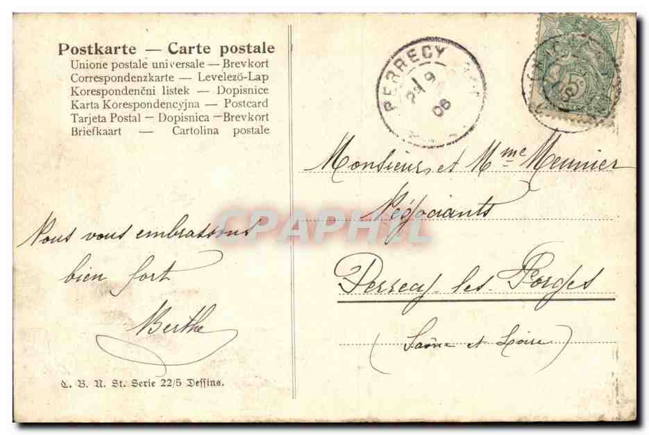CPA FAntaisie Enfant  — Rückseite