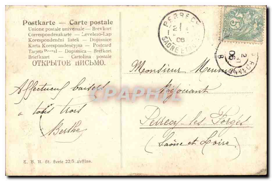 CPA FAntaisie Enfant  — Rückseite