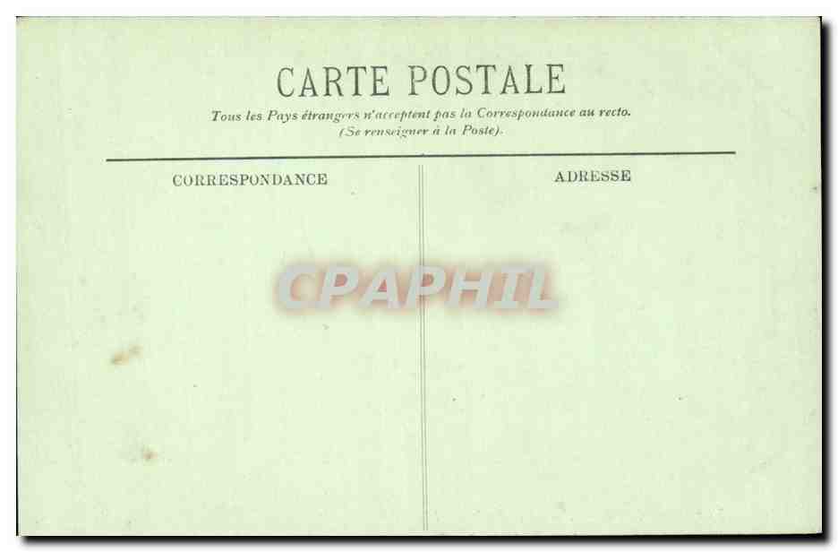 Tunisie Tunis CPA Jardin Avenue de Paris — Verso