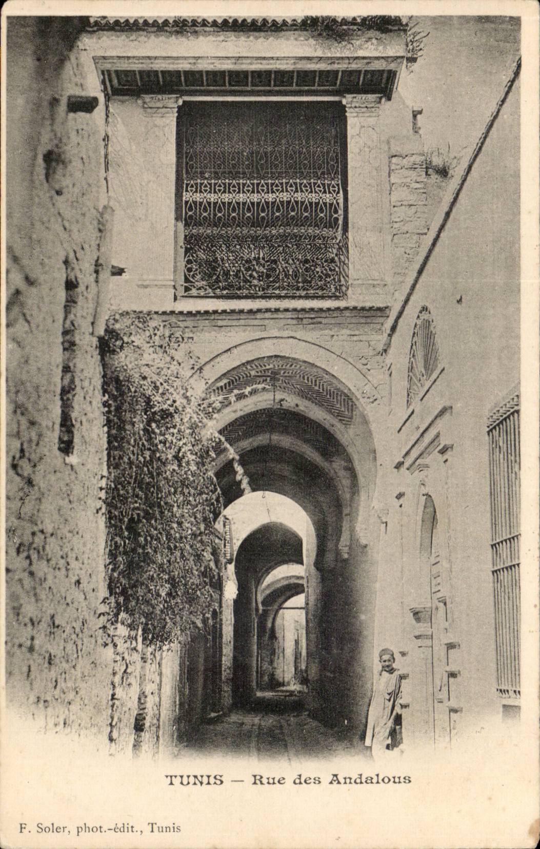 Tunisie Tunis CPA Rue des Andalous