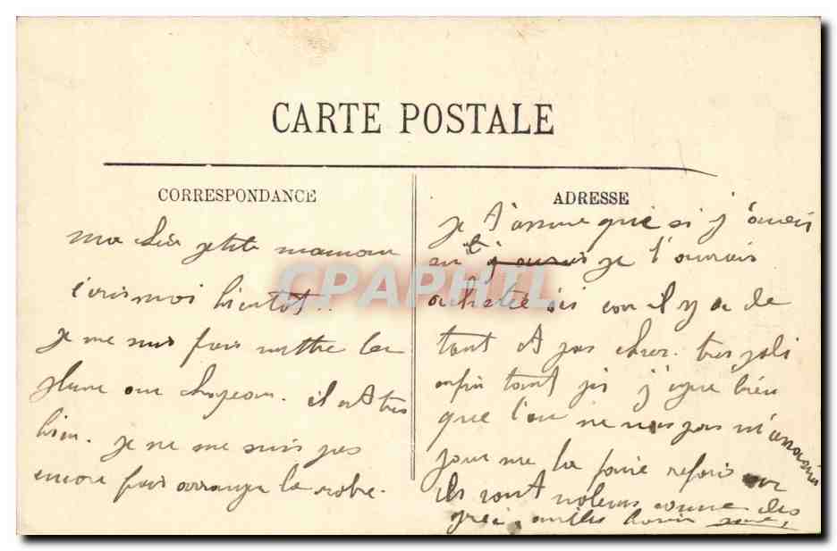 Tunisie Tunis CPA Le souk el attarine — Verso