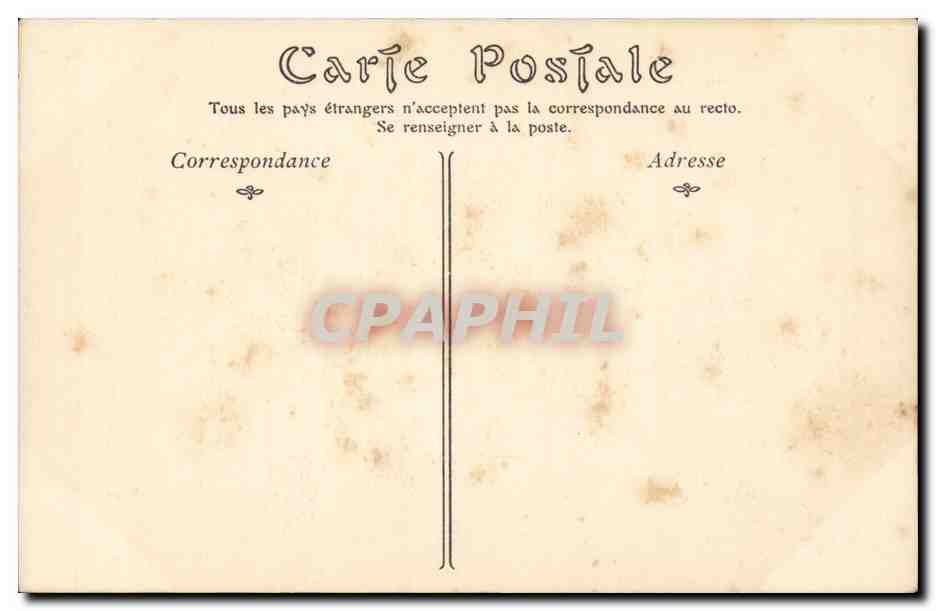Tunisie Tunis CPA Mosquee Sahab el Taba Place Halfaouine — Verso