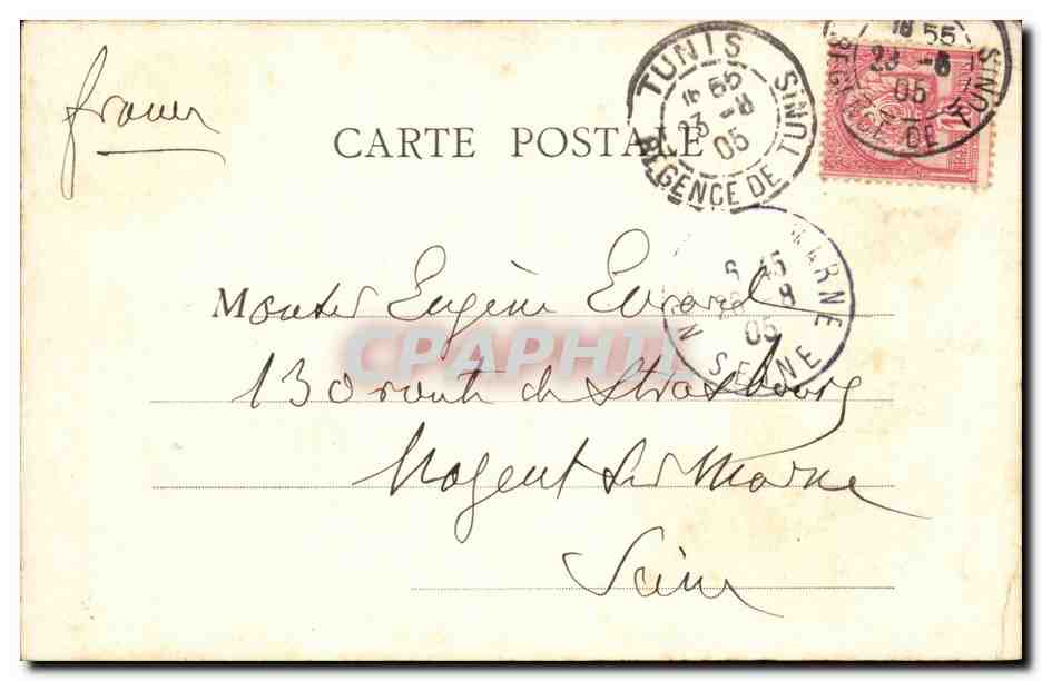 Souk des Tailleurs — Tunis — F. Soler, phot.-édit., Tunis — Verso