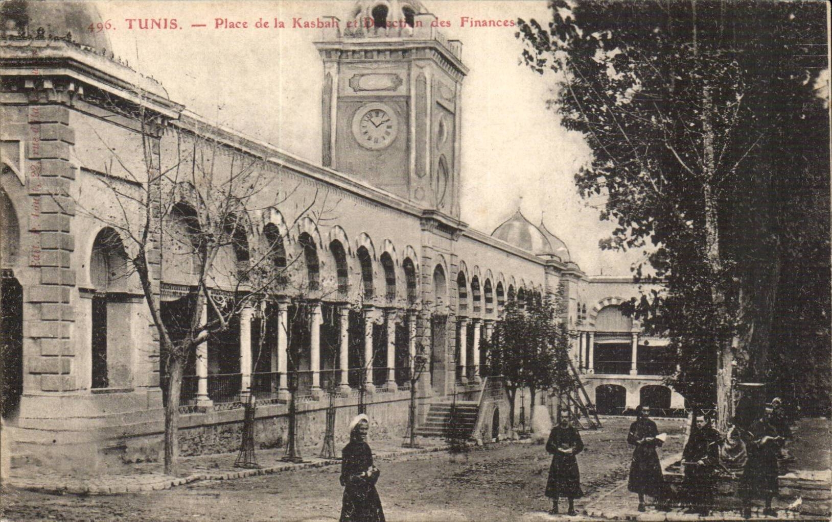 Tunisie Tunis place de la Kasbah et direction des Finances