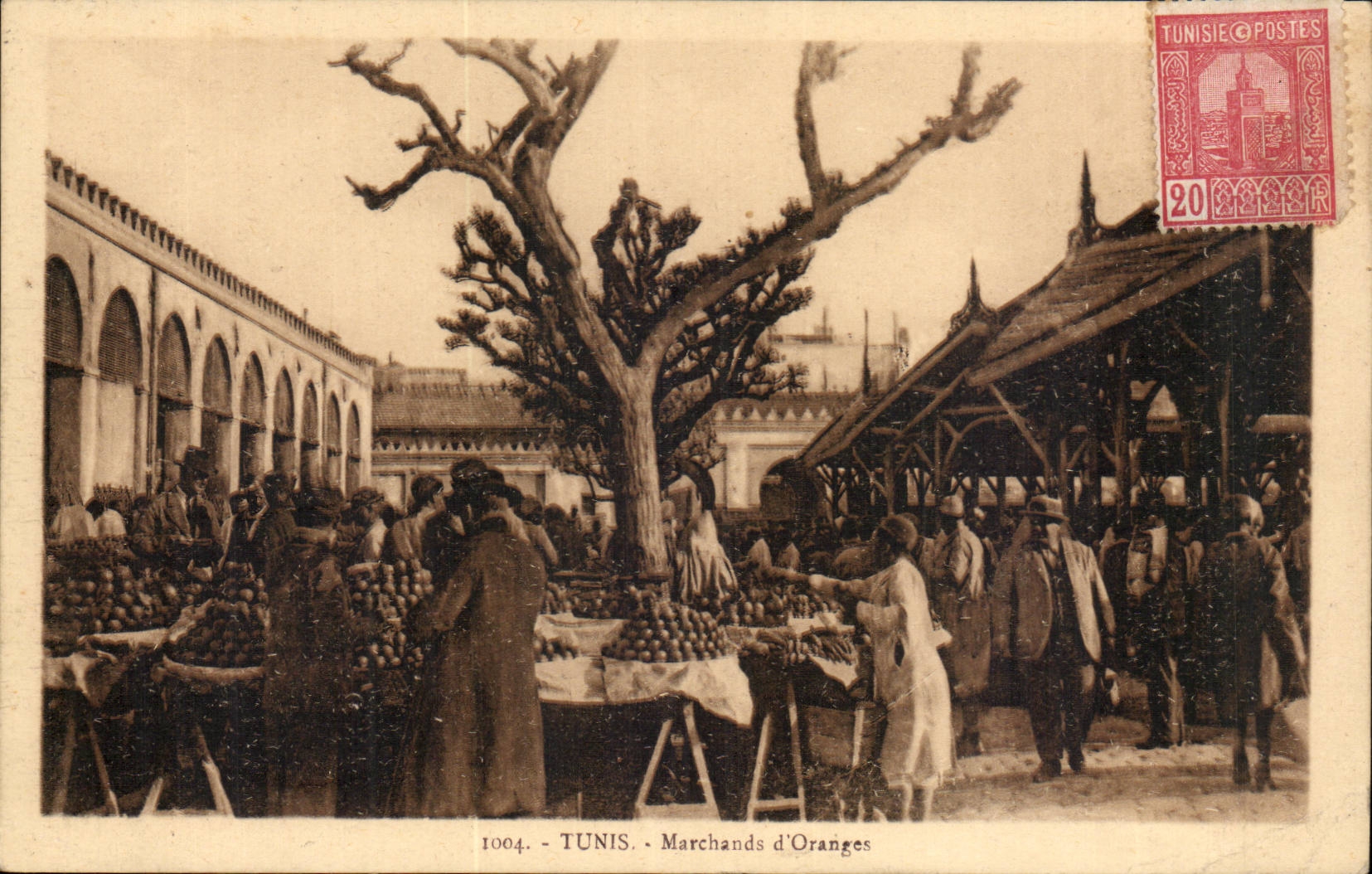 Tunisie Tunis CPA Marchands d'orange