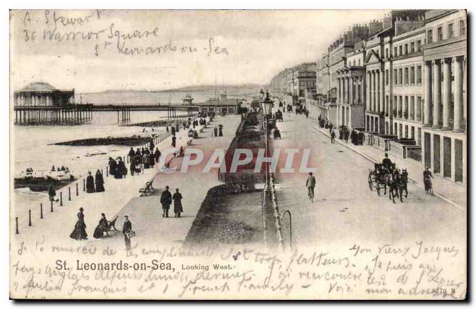 Grande Bretagne CPA St Leonards on sea Looking West