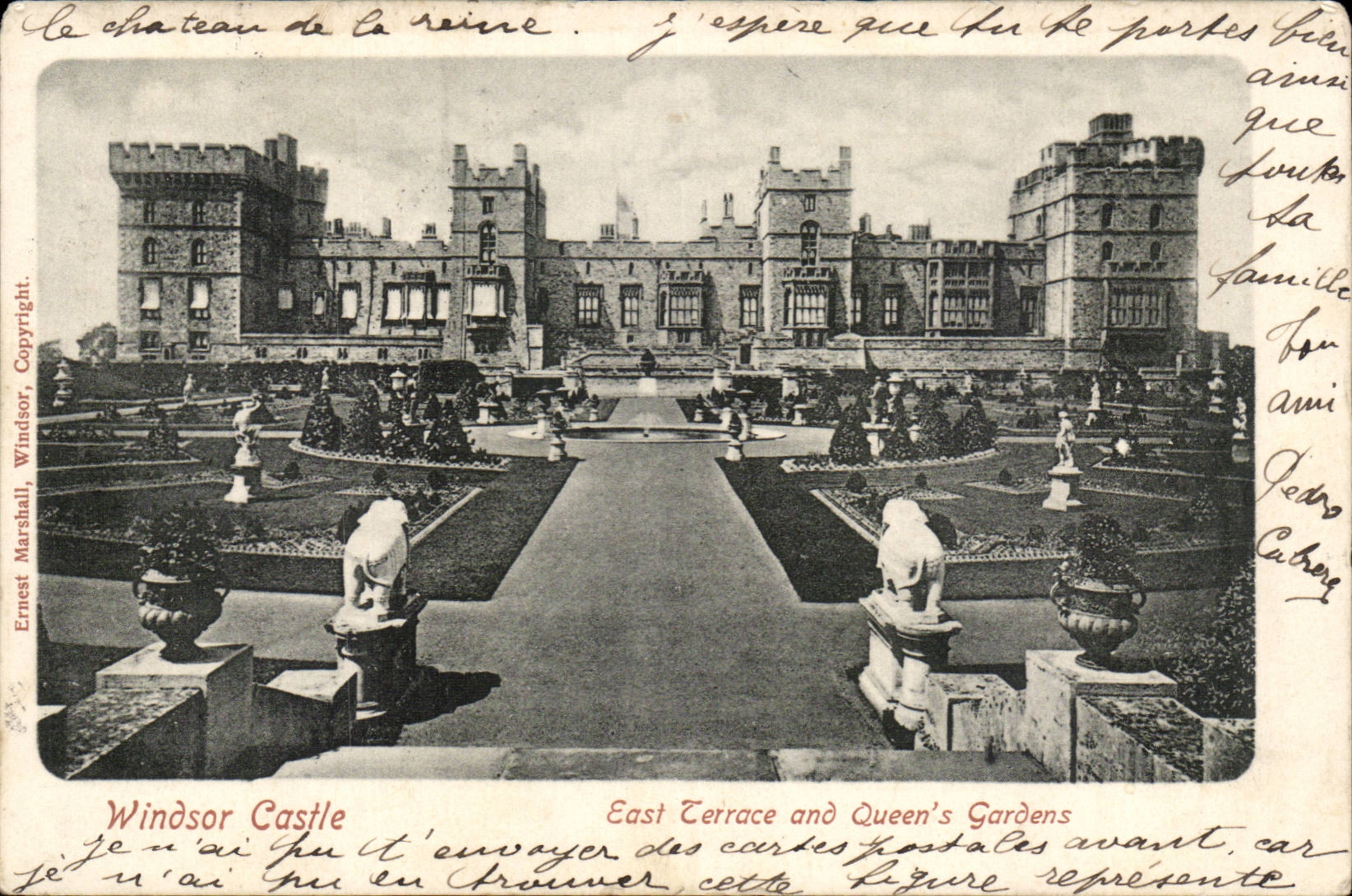 Grande Bretagne CPA Windsor castle East Terrace and Queen's gardens