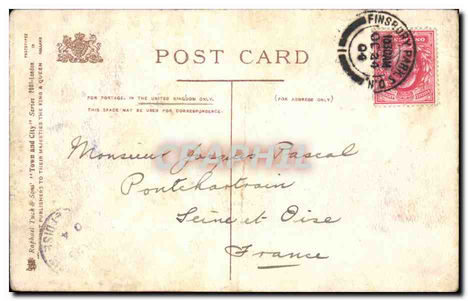 Grande Bretagne CPA London Londres Agricultural Hall — Rückseite