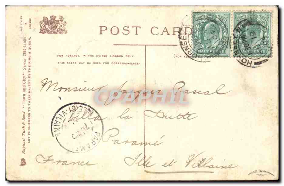 Londres, le Griffon, Fleet Street — éditeur Town and City, série 2888-London — Reverso