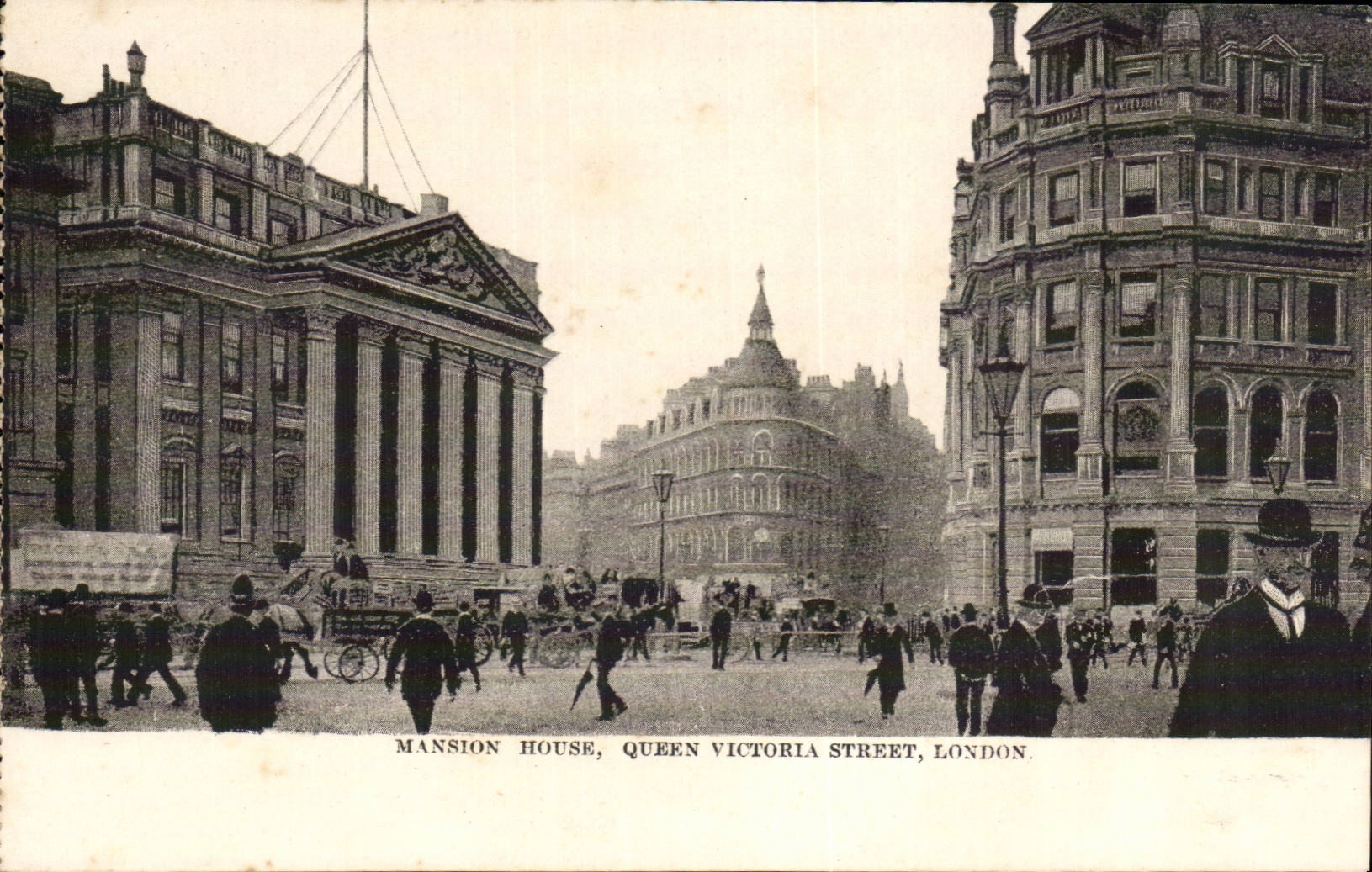 Grande Bretagne Londres london CPA Mansion House Queen Victori Street