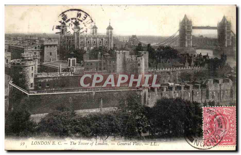 Grande Bretagne Londres london CPA The tower General view