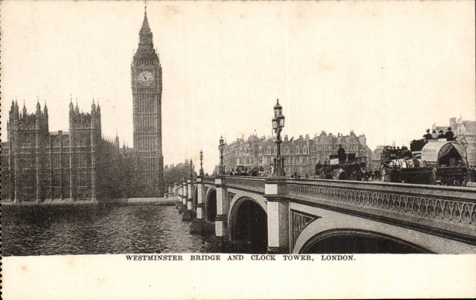 Grande Bretagne Londres london CPA Westiminster Bridge and clock tower