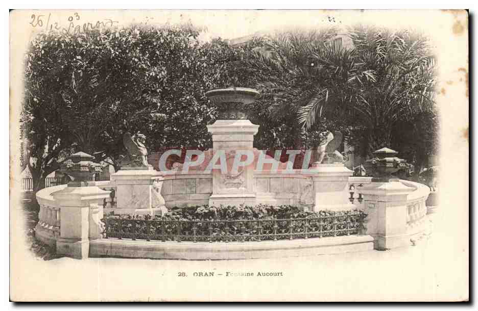 Algerie Oran CPA Fontaine Aucourt