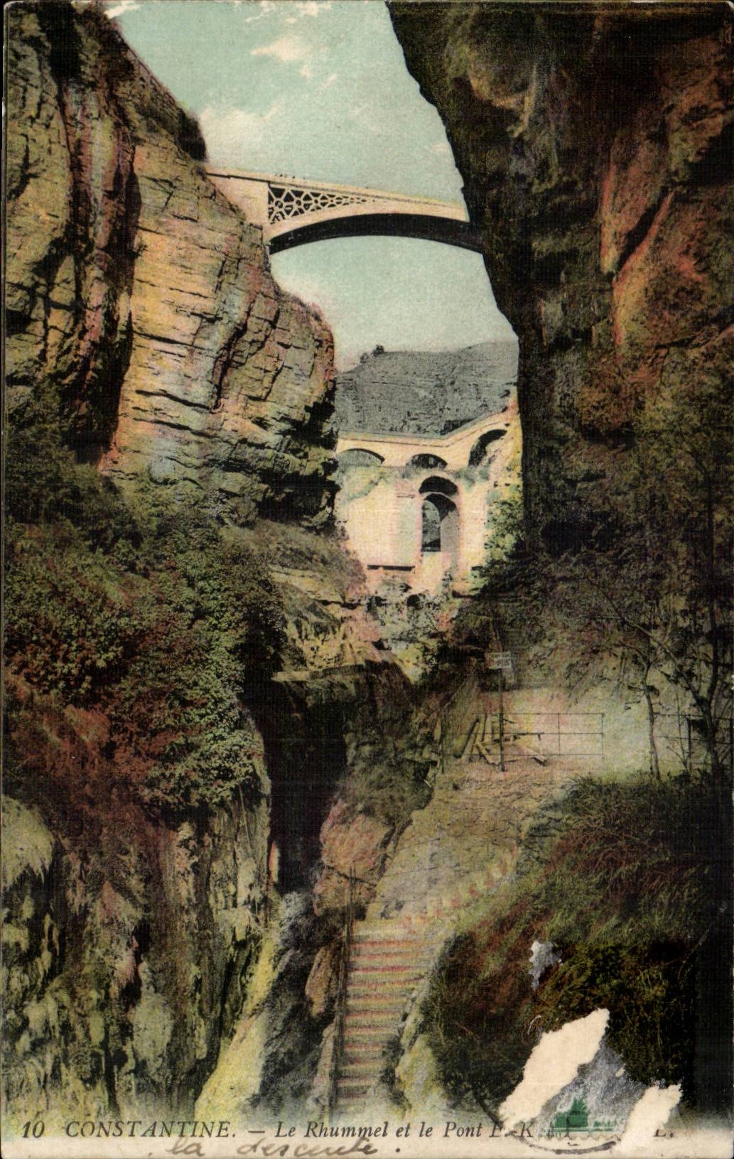 Algerie Constantine CPA Le Rhummel et le pont El Kantara