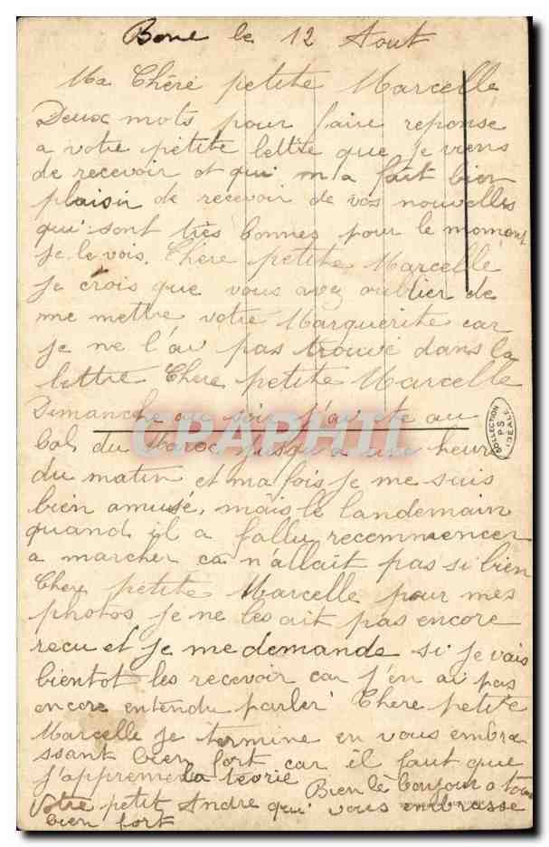 Algerie CPA Palmiers au bord de la riviere — Rückseite