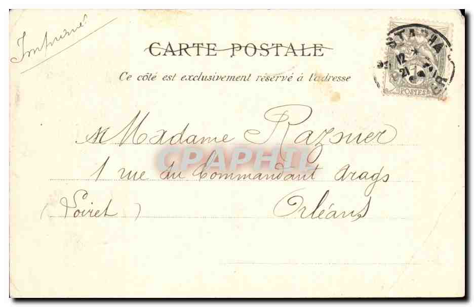 Algerie Alger CPA Notre DAme d'Afrique — Back