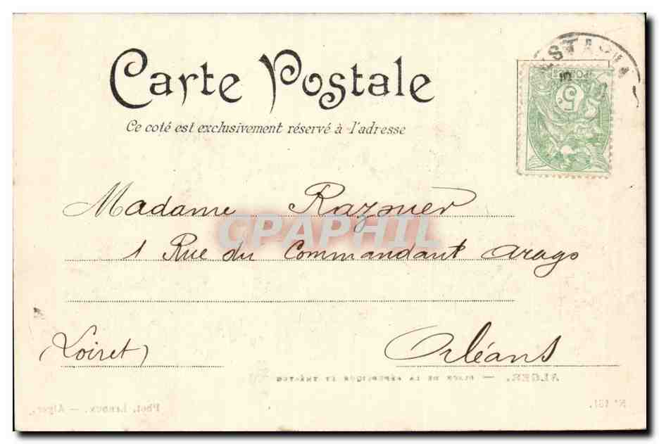 Algéro — Place de la République et Théâtre — Phot. Leroux — N° 131 — Rückseite