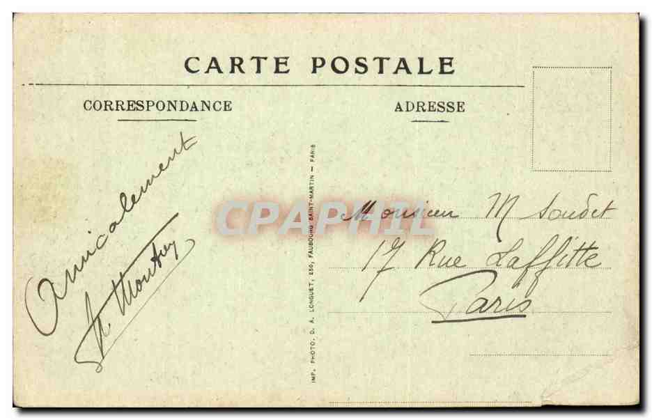 Algerie Trezel Oranie CPA Autruches male et femelle (ostrich) — Verso